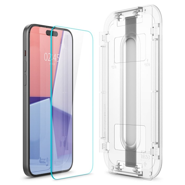 Spigen iPhone 16/15 GLAS.tR "Ez Fit" Skärmskydd