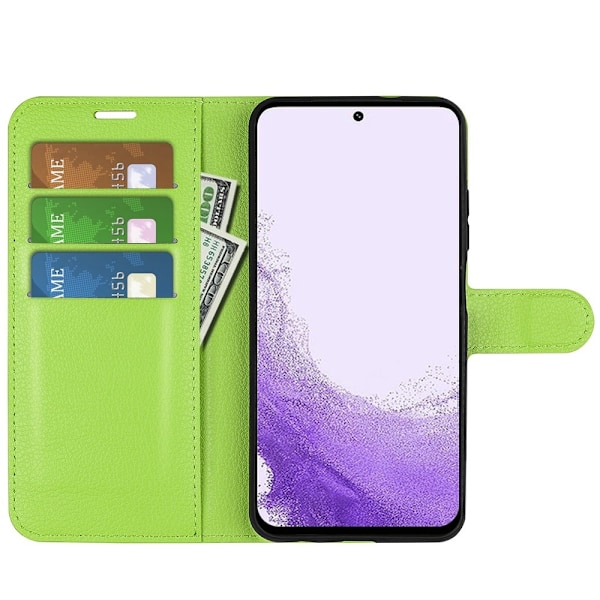 Samsung Galaxy S23 Fodral Litchi Läder Grön