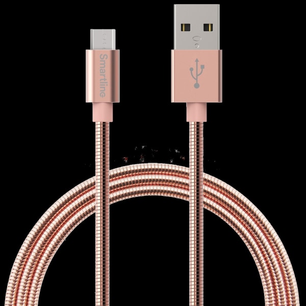 Smartline 1m Micro USB Laddningskabel Metallic Roséguld