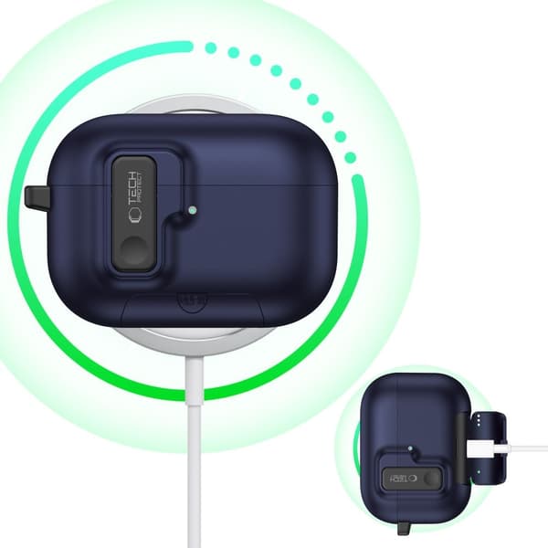 Tech-Protect AirPods Pro 3 Skal Slim Hook Navy Blue