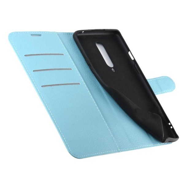 OnePlus 8 - Litchi Plånboksfodral - Ljus Blå Ljusblå