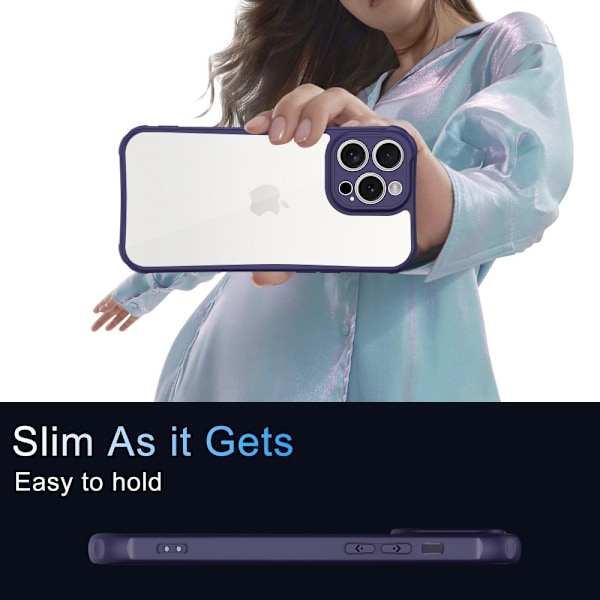 LEEU DESIGN iPhone 16 Pro Max Skal Shockproof Mörk Blå/Lila