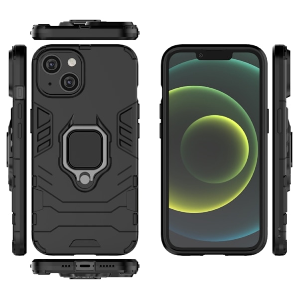 iPhone 14 Plus Skal Ring Armor Hybrid Svart
