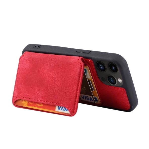 iPhone 15 Pro Skal RFID Med Plånboksfunktion Röd