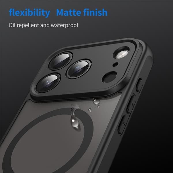 iPhone 17 Pro/18 Pro Skal MagSafe Hybrid Svart