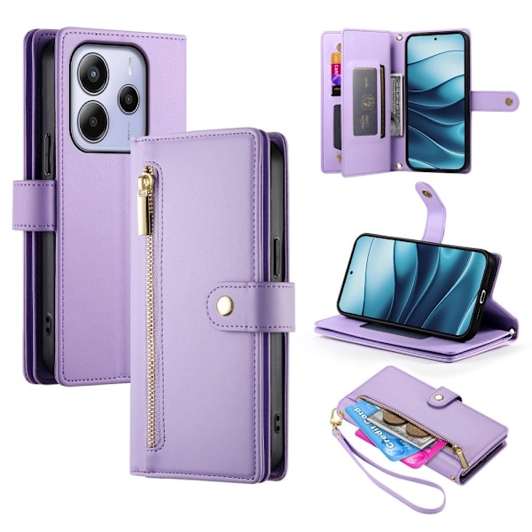 Xiaomi Redmi Note 14 4G Fodral Multifunktionell Lila