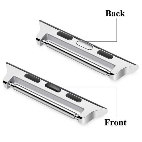 Spring Bar Fästen till Apple Watch 41/40/38 mm - Silver Silver Silver