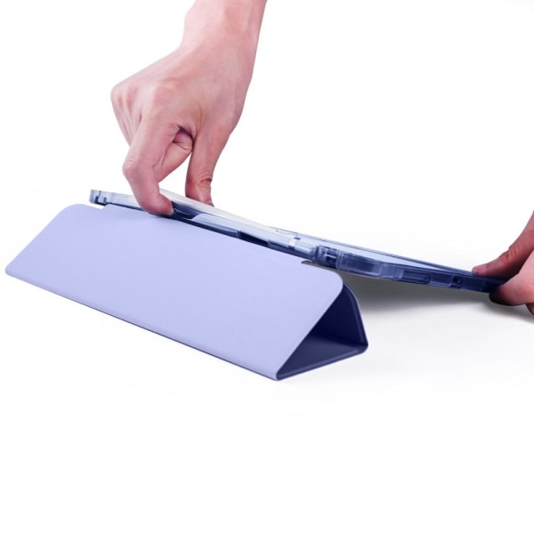 iPad Pro 12.9 Fodral Tri-Fold Pennhållare Lila