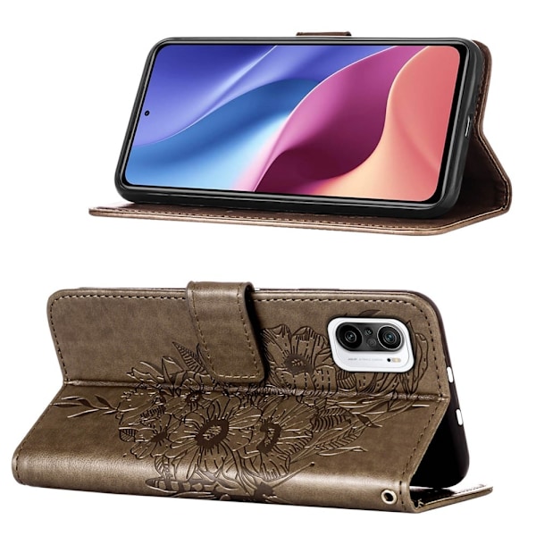 Xiaomi Mi 11i - Butterfly Läder Fodral - Grå grå