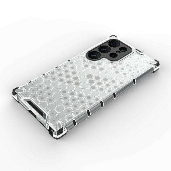 Galaxy S24 Ultra Skal Honeycomb Shockproof Hybrid Grå