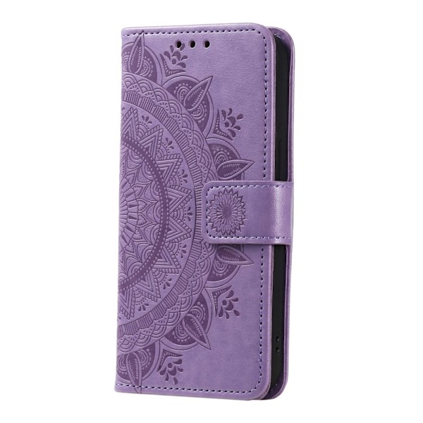 Samsung Galaxy S23 Fodral Mandala Läder Lila