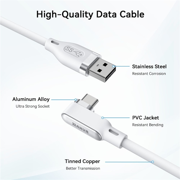 AMVR 5m Link Kabel Till VR Headset USB-C Vit