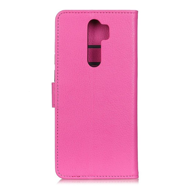 Xiaomi Redmi 9 - Litchi Fodral - Rosa Pink Rosa