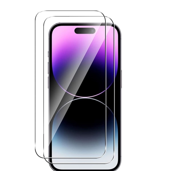 2-Pack - iPhone 15 Pro Max Härdat Glas Skärmskydd
