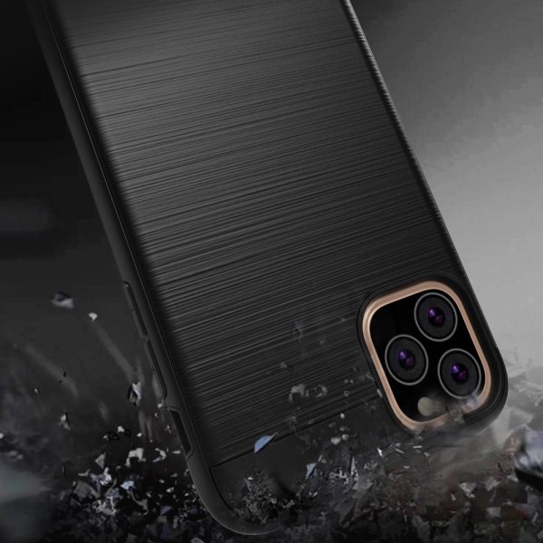 iPhone 11 - Brushed Hybrid Skal - Svart Black Svart