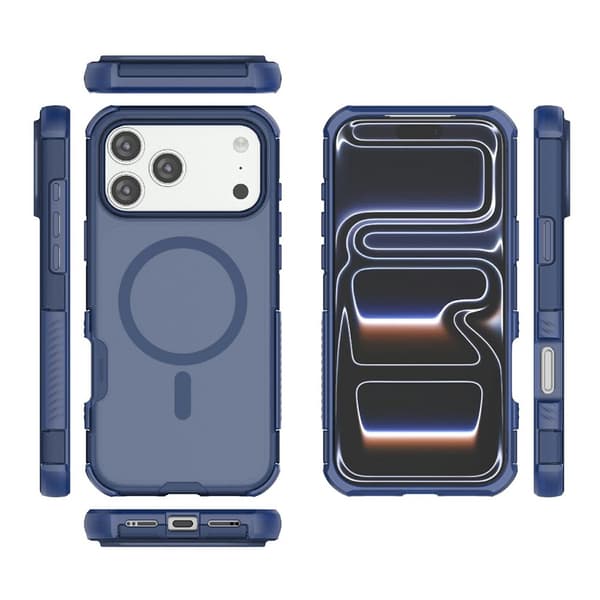iPhone 17 Pro Skal MagSafe Shockproof Hybrid Blå