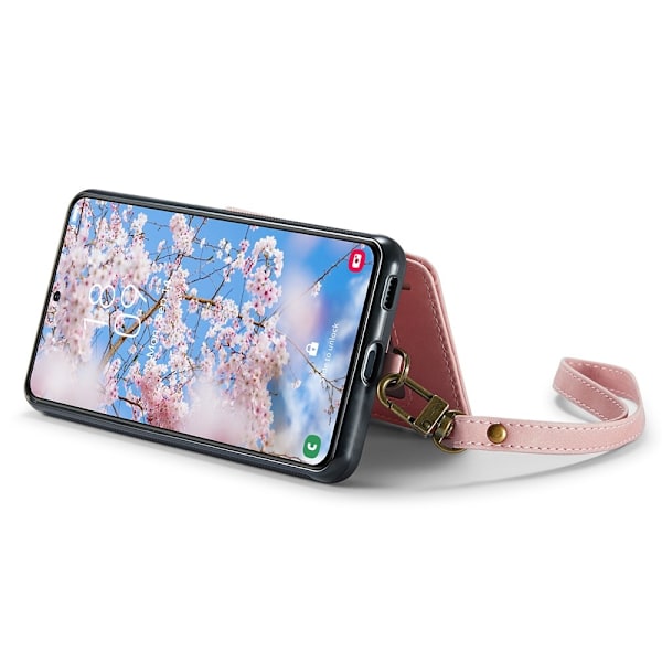 CASEME Galaxy S23 Plus Skal Med Magnetisk Plånbok Ljus Rosa