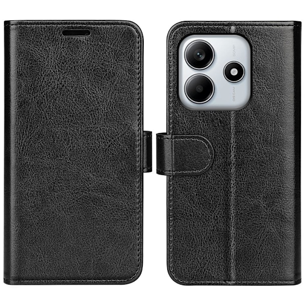 Xiaomi Redmi Note 14 4G Fodral Crazy Horse Läder Svart
