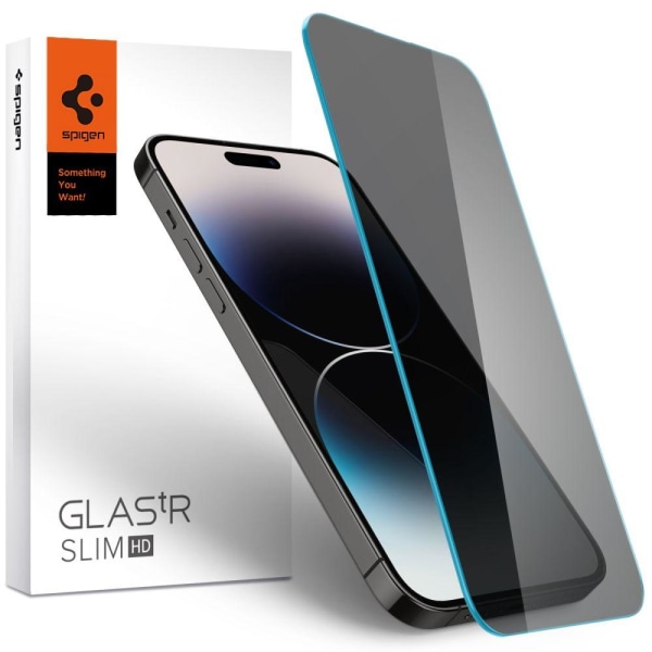 Spigen iPhone 14 Pro Max Glas.tR Slim Skärmskydd Privacy