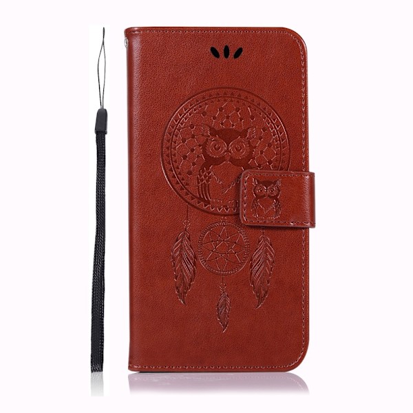 Huawei Y5 (2019) - Dreamcatcher Plånboksfodral - Brun Brown Brun