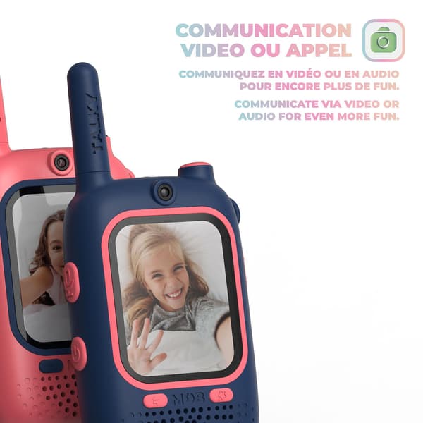 MOB Walkie Talkie Video Talky Cutie Blå och Rosa