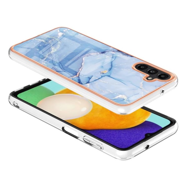 Samsung Galaxy A34 5G Skal Marmor TPU Blå