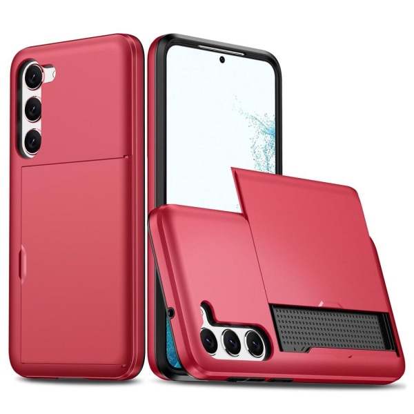 Samsung Galaxy S23 Skal Med Korthållare Röd