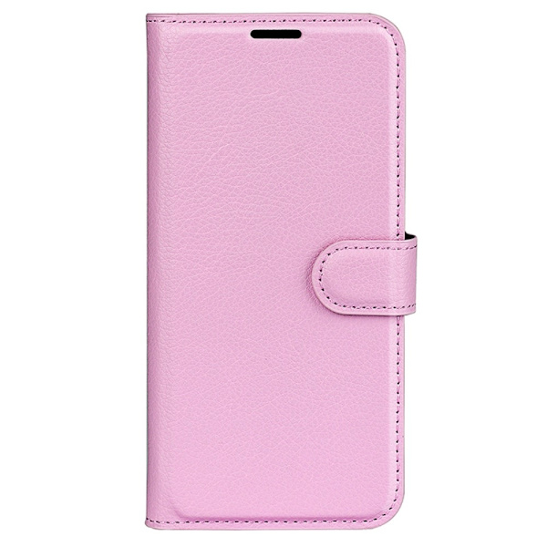 Google Pixel 8A Litchi Läder Fodral Ljus Rosa