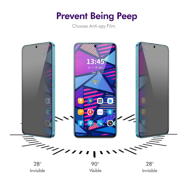 ENKAY Galaxy A56 5G/A36 5G Skärmskydd Heltäckande Privacy