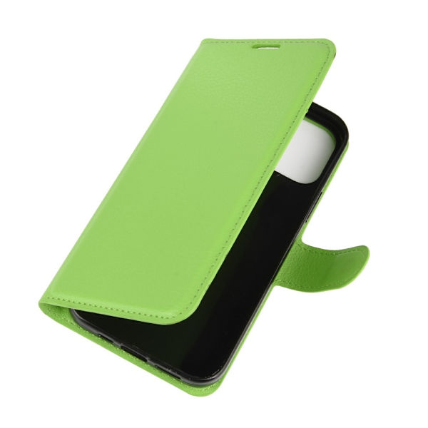 iPhone 12 Pro Max - Litchi Fodral - Grön Green Grön