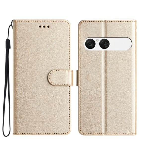 Sony Xperia 10 VII Fodral Läder Guld