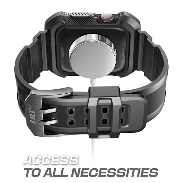 Supcase Apple Watch 44/45 mm Armband Unicorn Beetle Pro Svart