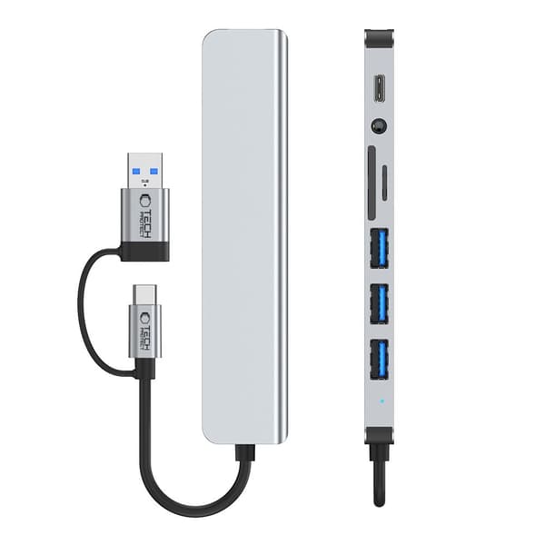 Tech-Protect 8in1 USB-C/USB-A  - USB-C/USB-A/SD/TF/AV3.5