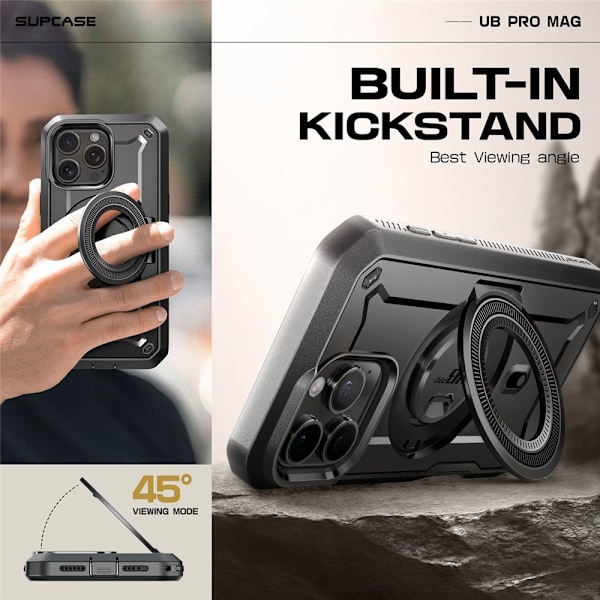 Supcase iPhone 16 Pro Max Skal MagSafe Unicorn Beetle Pro Svart