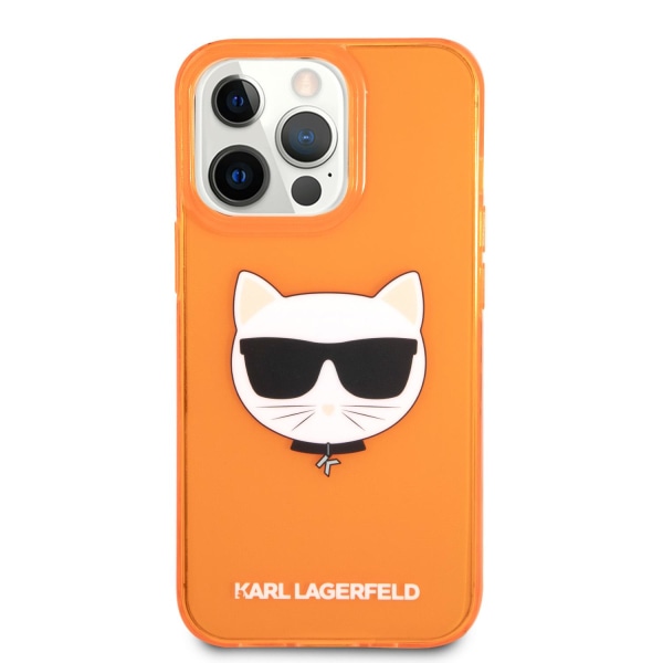 Karl Lagerfeld iPhone 13 Pro Skal TPU Choupette Fluorescent Oran