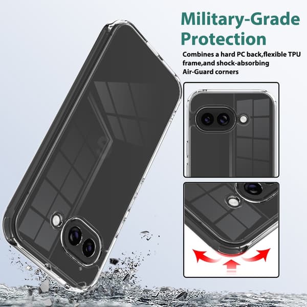 Google Pixel 10a Skal Shockproof Hybrid Transparent