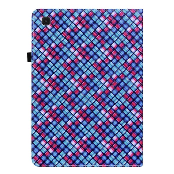Samsung Galaxy Tab A7 Lite (2021) Fodral Vävd Textur Blå/Rosa
