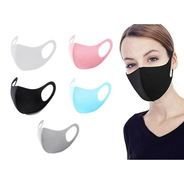 [ 2-PACK ] - Tvättbar Mask / Munskydd / Ansiktsmask - Grå Grey Grå