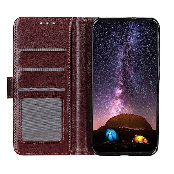 iPhone 13 Pro Fodral Crazy Horse Läder Brun Brun