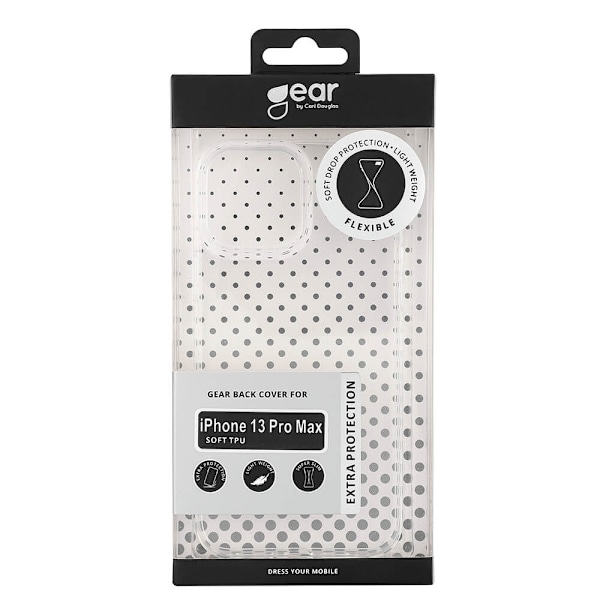 GEAR iPhone 13 Pro Max Skal TPU Transparent