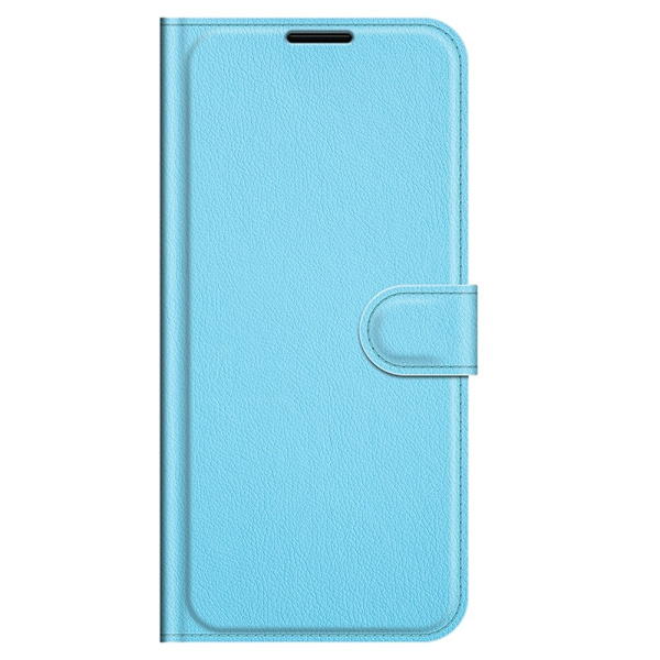 Samsung Galaxy A03s Fodral Litchi Läder Ljus Blå