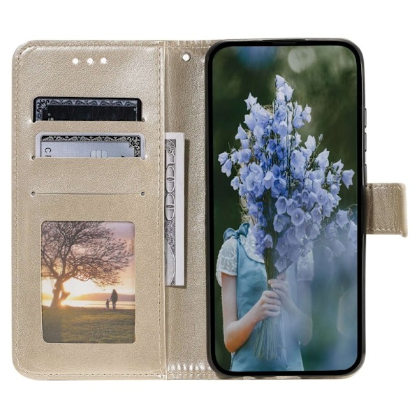 Sony Xperia 5 IV Fodral Mandala Läder Guld