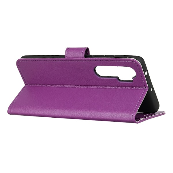 Xiaomi Mi Note 10 Lite - Litchi Plånboksfodral - Lila Purple Lila
