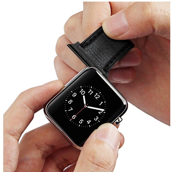 Spring Bar Fästen till Apple Watch 42/44/45/49 mm Svart Black Svart