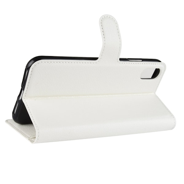 iPhone XR - Litchi Plånboksfodral - Vit White Vit