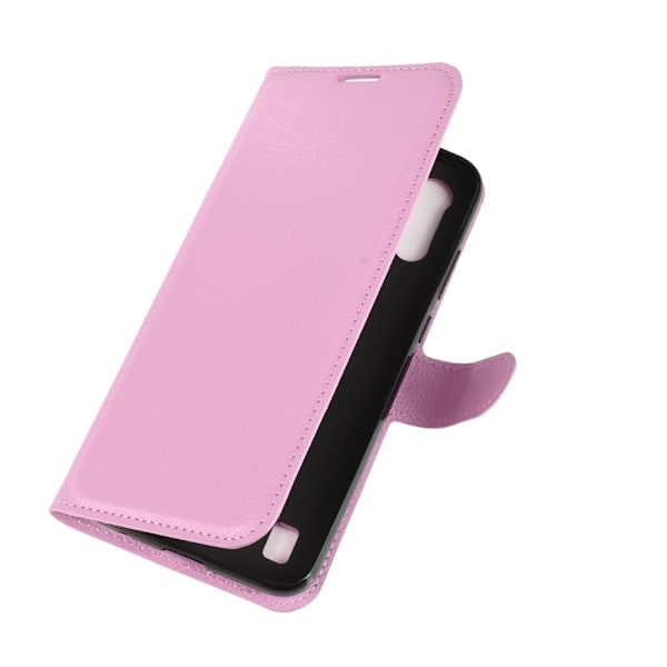 Motorola Moto E6s (2020) - Litchi Plånboksfodral - Ljus Rosa LightPink Ljus Rosa