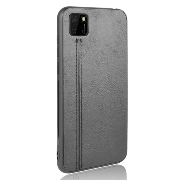 Huawei Y5p - Hybrid Läder Skal - Svart Black Svart