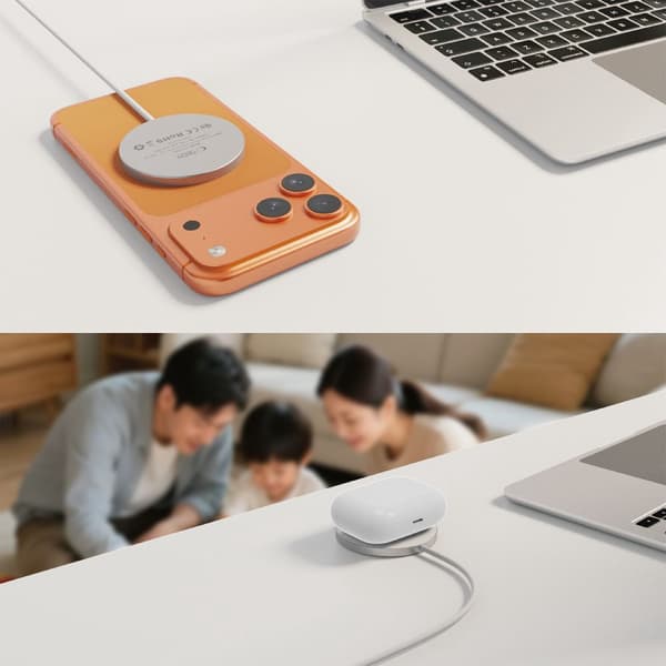 Tech-Protect 25W Qi2.2 Trådlös Magnetisk MagSafe Laddare Vit