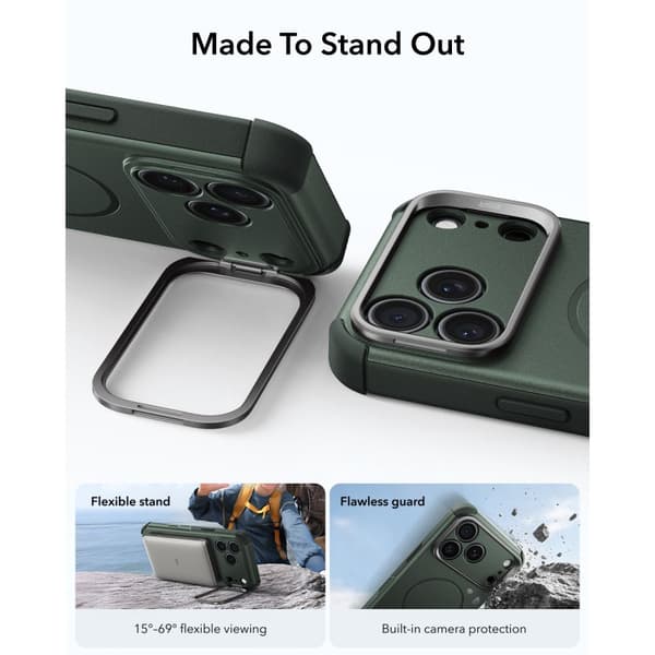 ESR iPhone 18 Pro Max/17 Pro Max Skal MagSafe Cyber Tough Kickstand