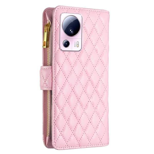 BINFEN Xiaomi 13 Lite 5G Fodral Diamond Multifunktionell Rosa